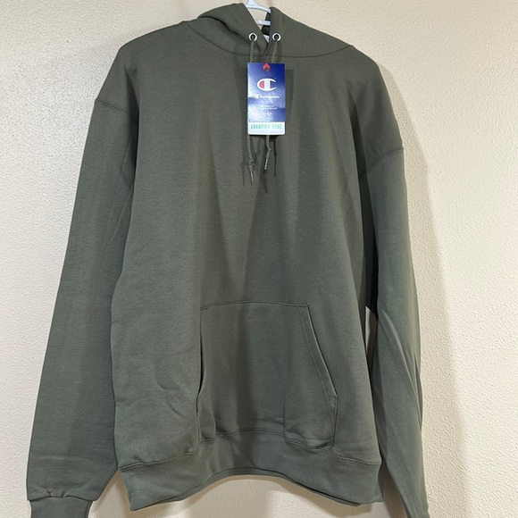 Plain Champion Hoodie No Printing, Khaki Green, Men’s Large NWT Retail $… - Picture 1 of 4